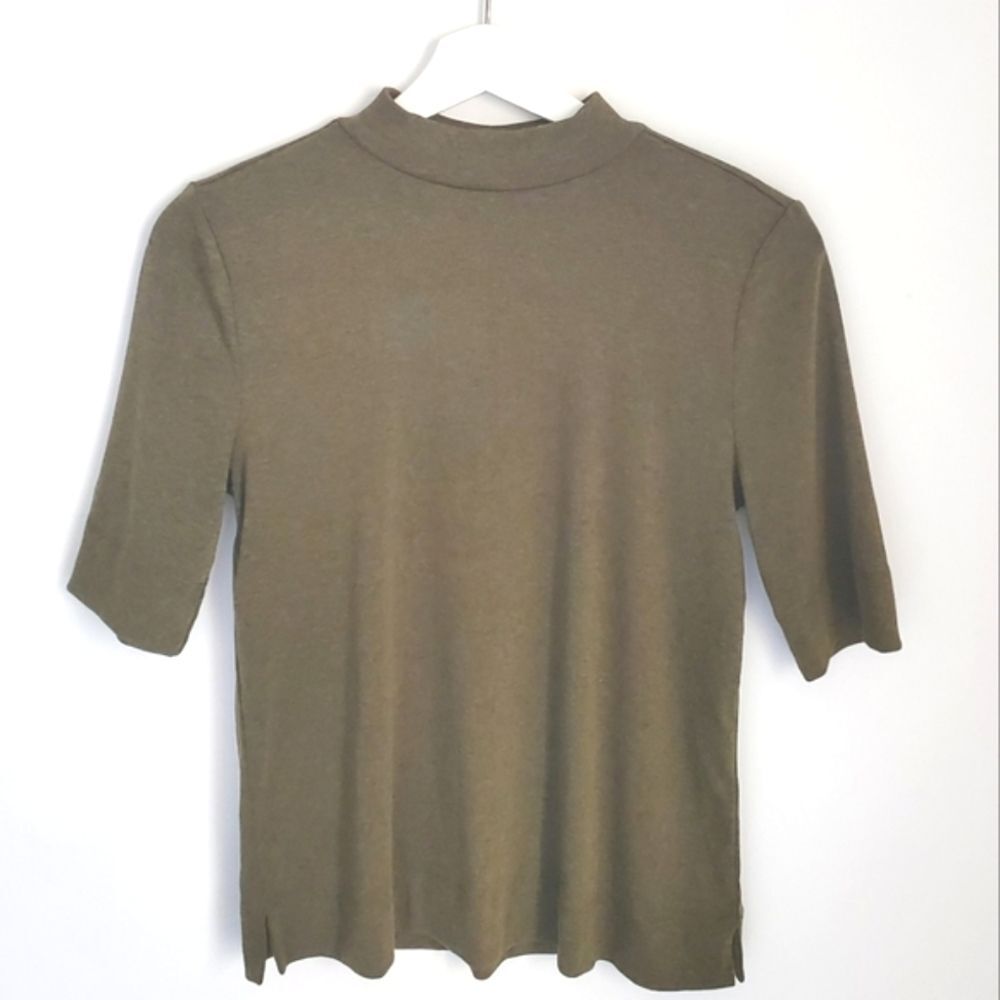 Loft Green Mockneck Top Size XS